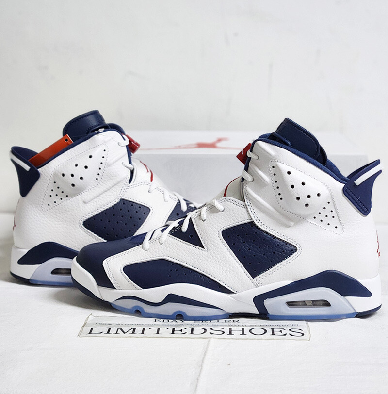 jordan white and navy blue